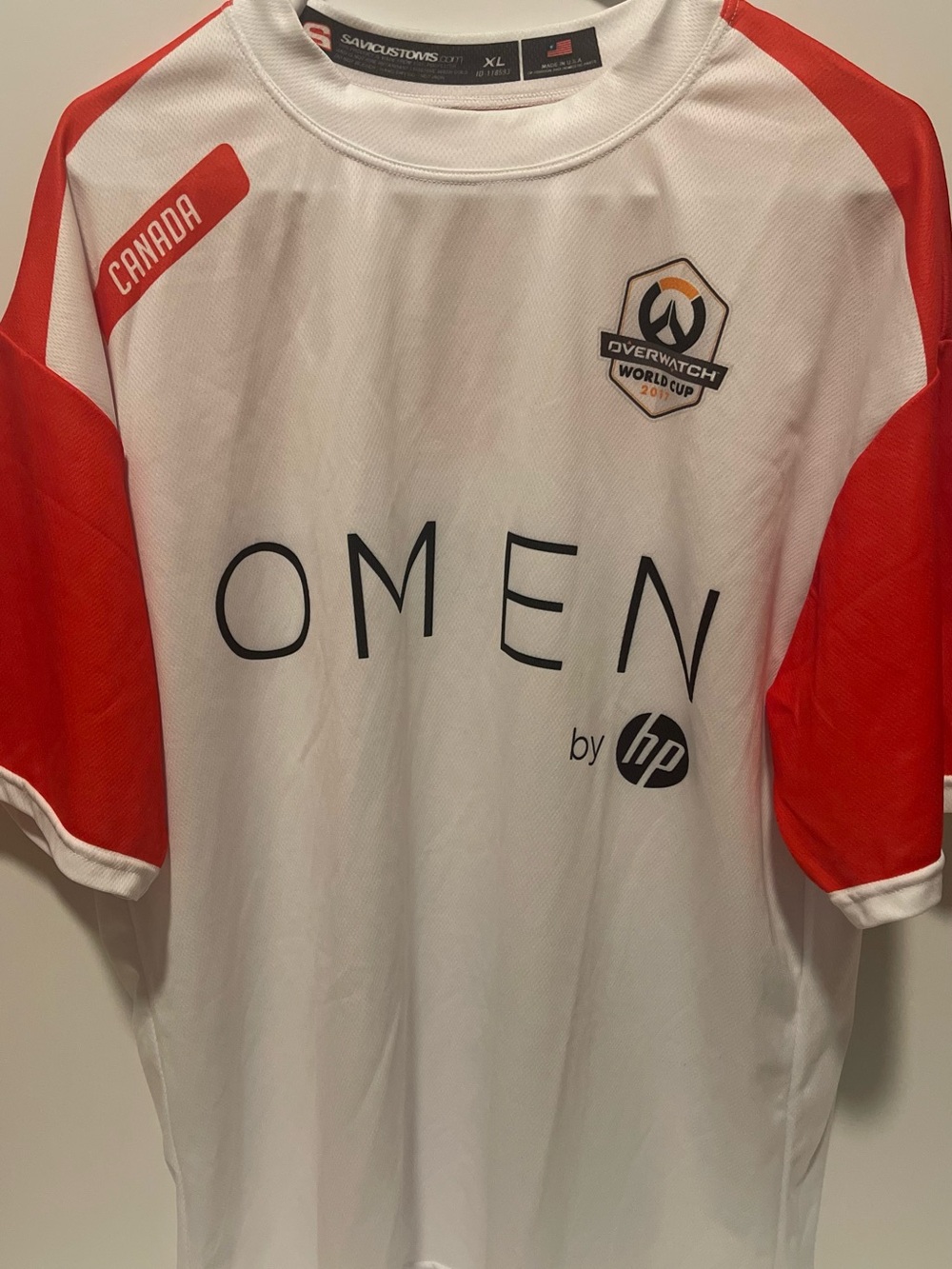 2017 Overwatch World Cup Team Canada OMEN Jersey